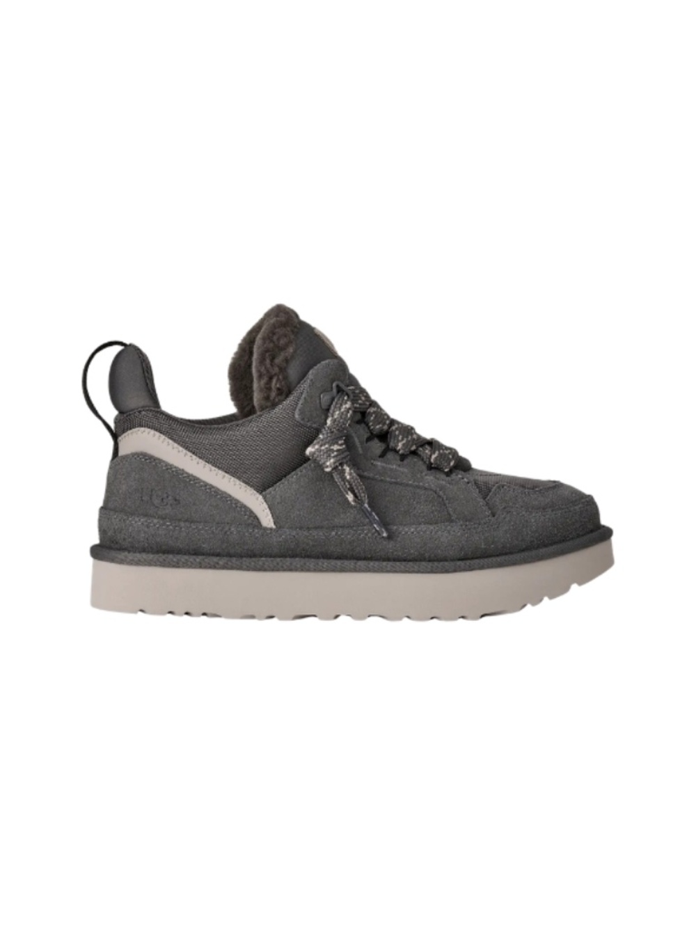 UGG Men's Lowmel Sneaker in Charcoal/Goat. 1170750